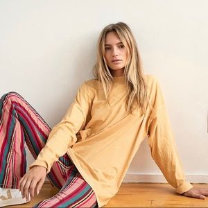 Free People Mock Neck Tee